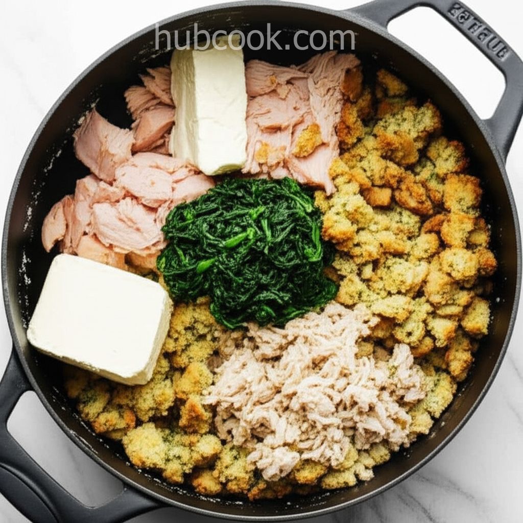 Creamy Leftover Turkey and Stuffing Casserole