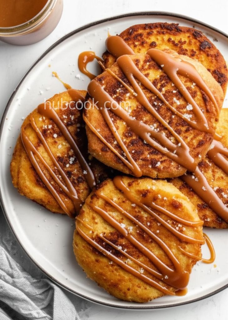 Air-Fried Apple Fritters with Salted Caramel Sauce