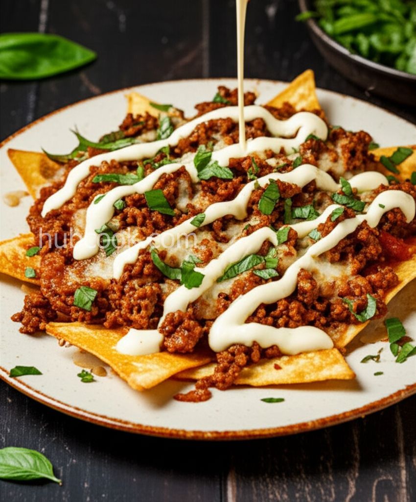 Beefy Lasagna Nachos