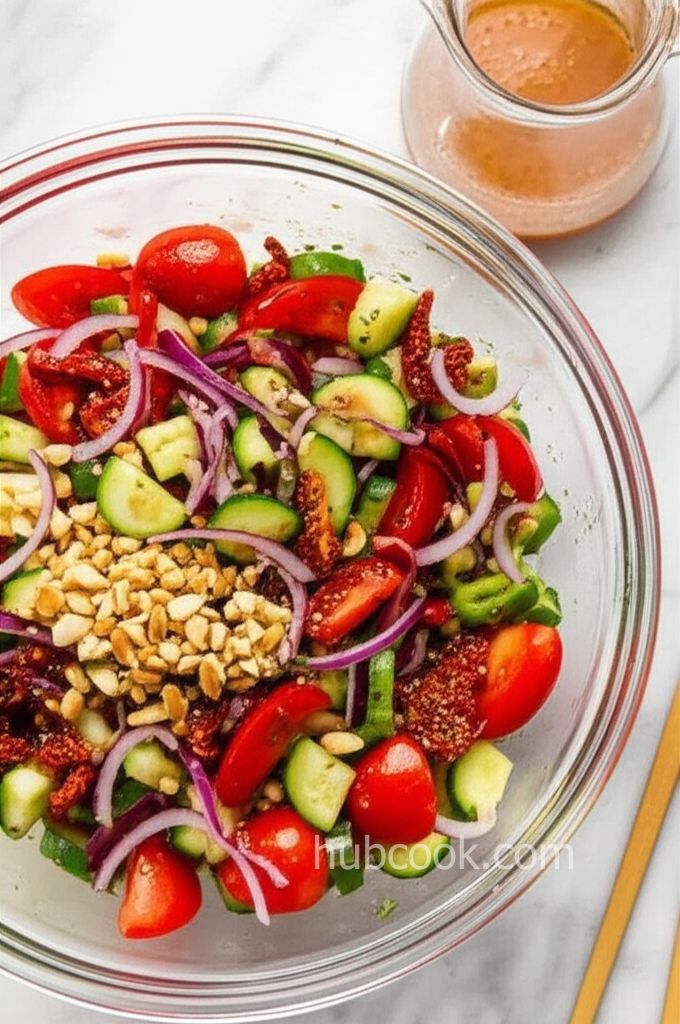 Colorful Tomato Salad with Rose Water Dressing