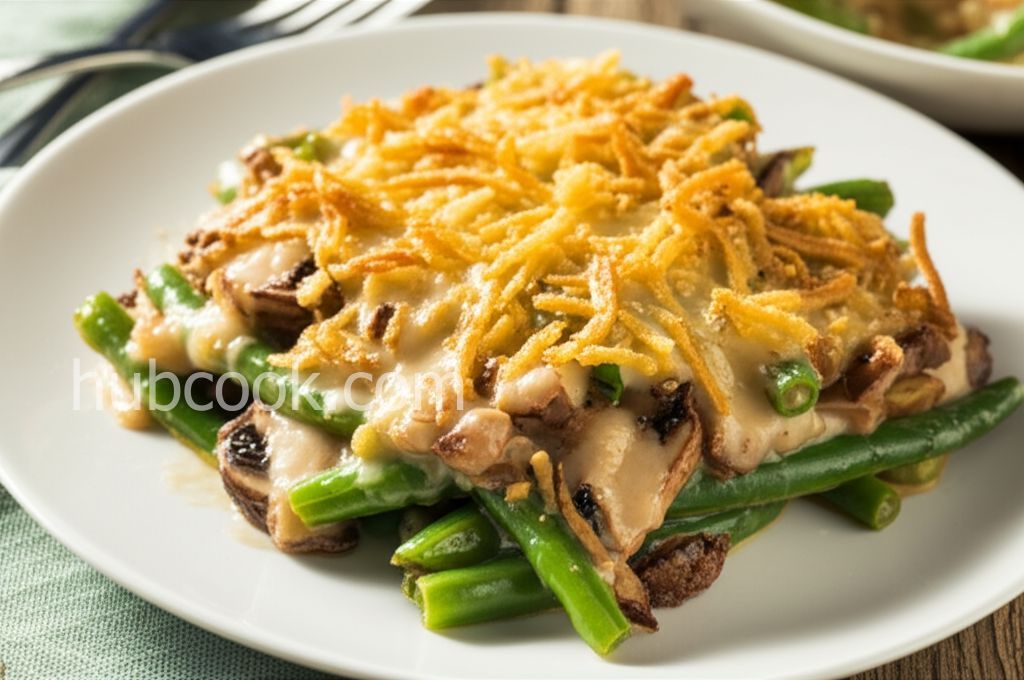 Lighter Green Bean and Portobello Mushroom Casserole