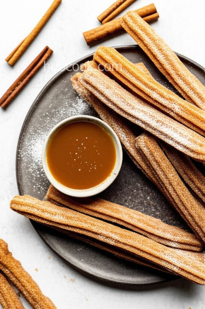 Pumpkin Spice Churros with Salted Maple Caramel Dip